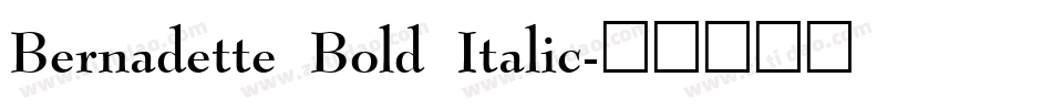 Bernadette Bold Italic字体转换